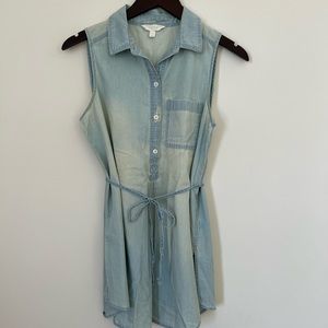 a:glow Denim Belted Maternity Blouse Size XS